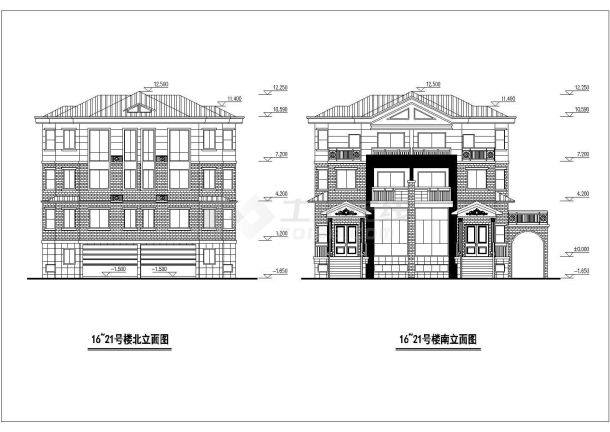 万科集团三套多层别墅建筑方案设计图-图一