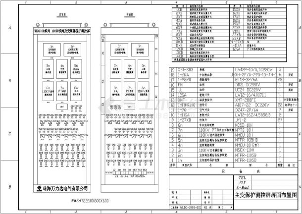 某地总降压站继电电气原理图（全套）-图一