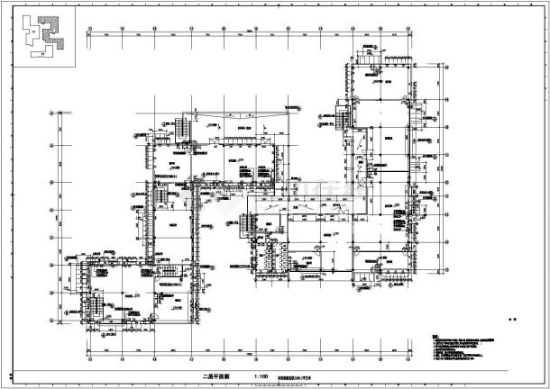 长69.8米 宽45.6米 三层茶楼建筑设计图-图二
