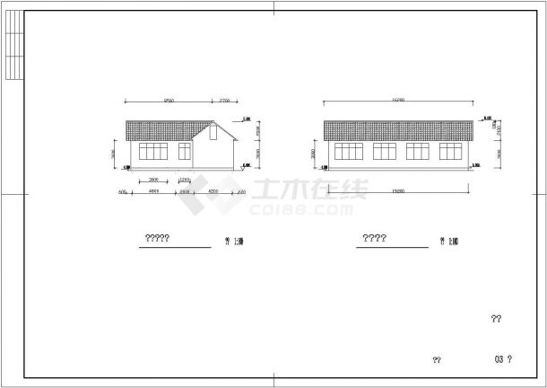 龙唐水库管理房施工图、建筑图、结构钢筋图-图二