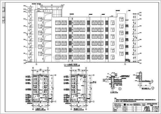 四川某高校科教楼结构设计施工图（含建筑设计）-图一