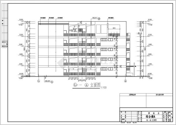 综合楼建筑设计CAD方案施工图全套-图一