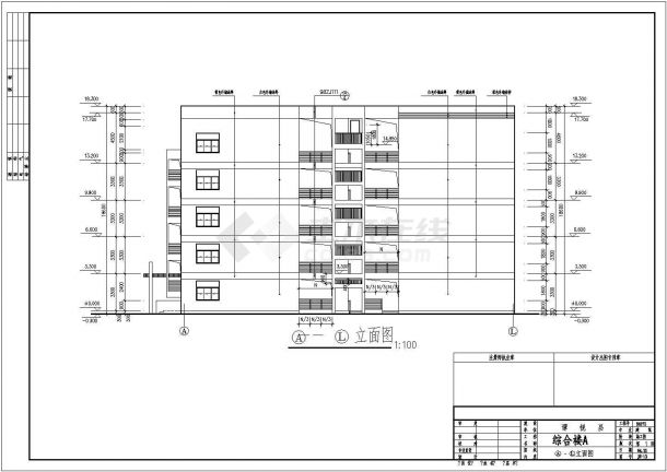 综合楼建筑设计CAD方案施工图全套-图二