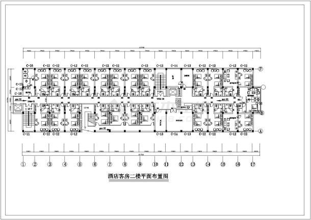 某地商业酒店装修CAD设计施工图-图二