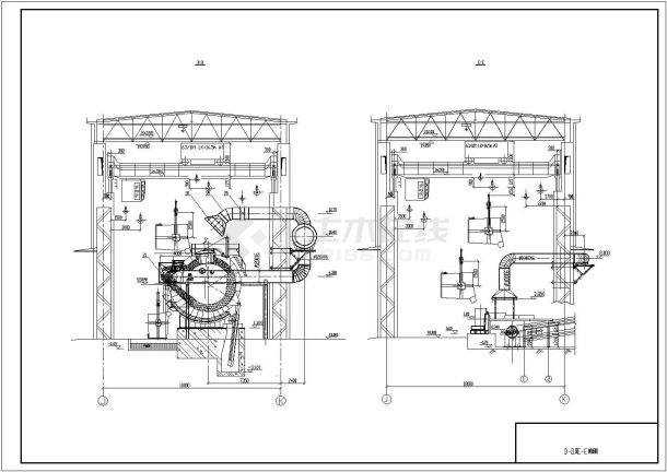 某工程高炉出铁场除尘系统设备及管道安装图-图二