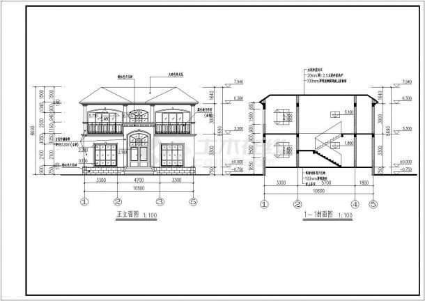 某市107.4 m2新农村建设住宅设计方案图-图一