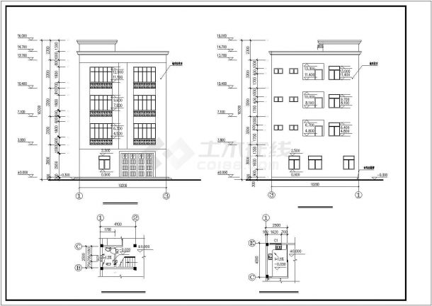 某市111.18 m2新农村建设住宅设计方案图-图一