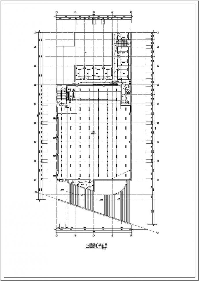 某电气大型三层框架结构中学食堂电气图纸_图1