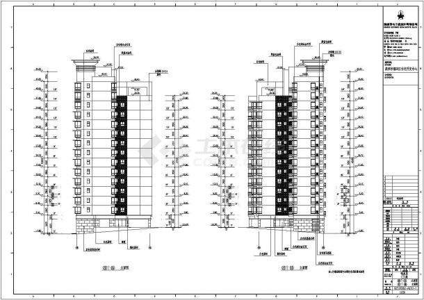 某地住宅小区总平面图及各幢15层楼全套施工图-图一