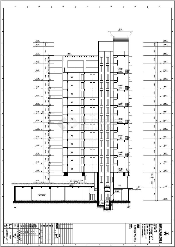 某地住宅小区总平面图及各幢15层楼全套施工图-图二