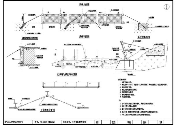 全套主动和动防护网结构设计图（RX和GPS型）-图二