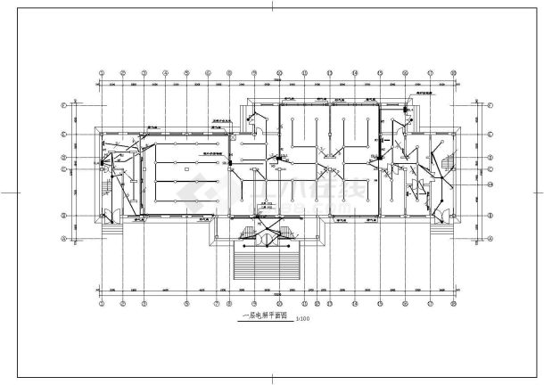 某地区大型详细食堂电气设计施工图纸-图二