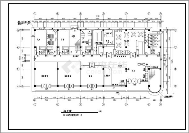 宾馆建筑设计方案及施工全套CAD图纸-图一