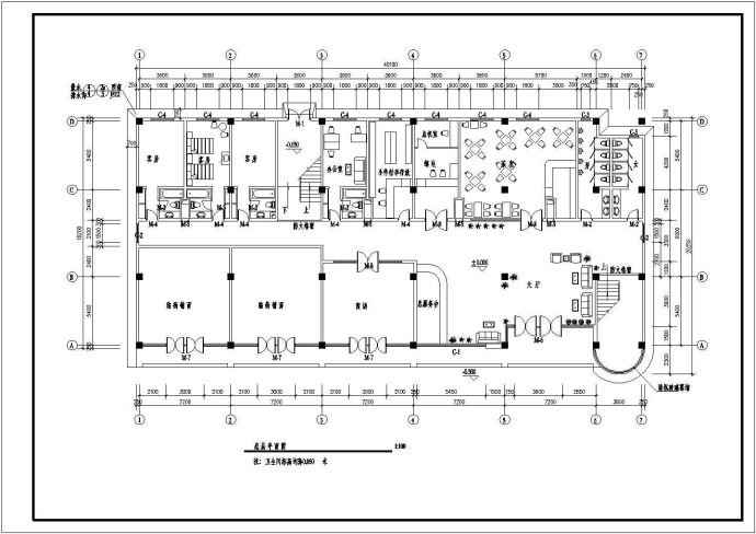 宾馆建筑设计方案及施工全套CAD图纸_图1