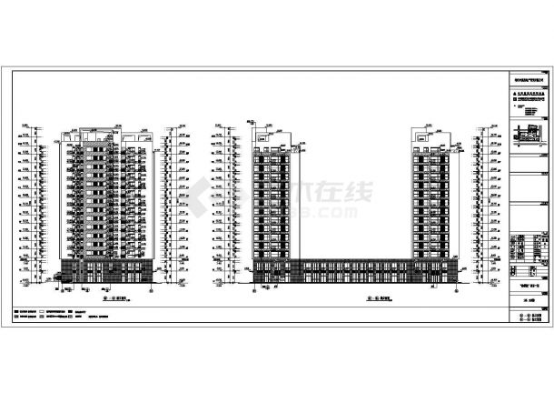 郑州十五层剪力墙结构高层住宅楼建筑施工图纸-图一