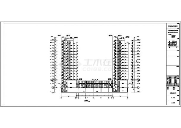 郑州十五层剪力墙结构高层住宅楼建筑施工图纸-图二