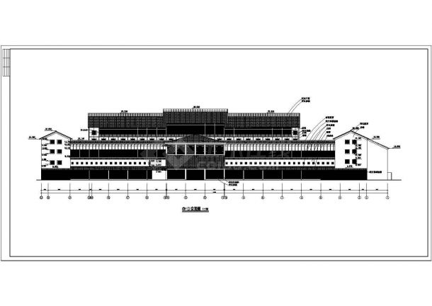 宾馆建筑设计方案及施工CAD全套平面图-图一