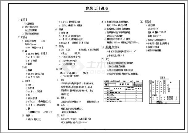 大型超市建筑设计方案及施工全套CAD图纸-图一