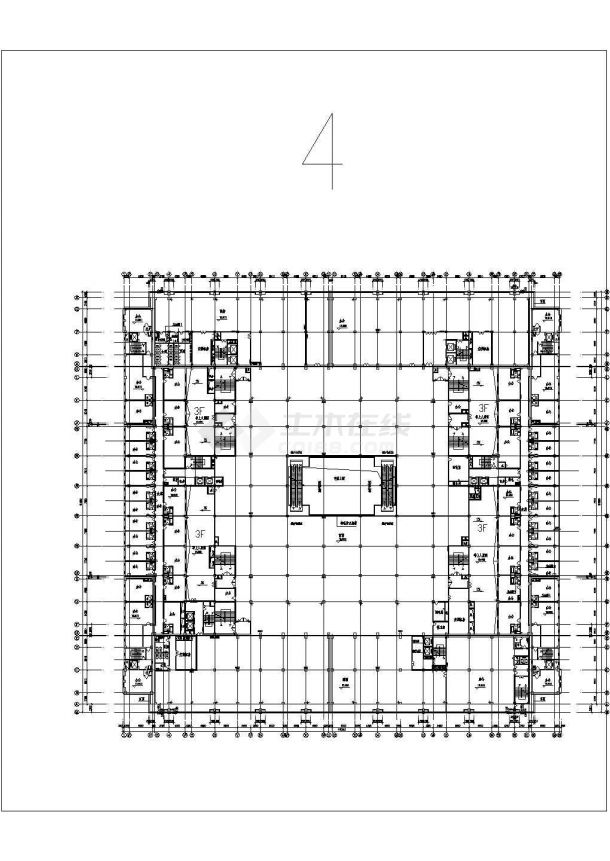 大型超市图建筑设计方案及施工全套CAD图纸-图一