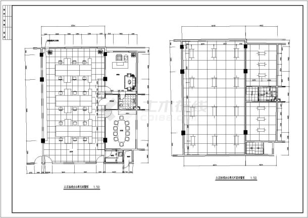 大型办公式酒店建筑设计方案全套CAD图纸-图二