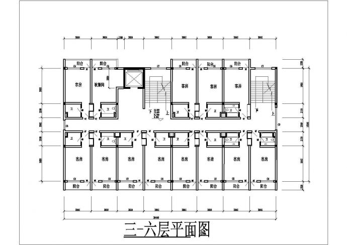 单位院内宾馆建筑设计方案全套CAD图纸_图1