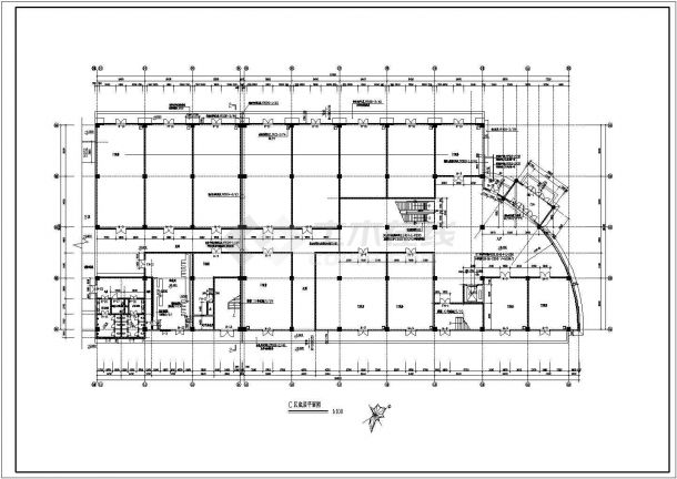 大型商场建筑设计方案及施工全套CAD图纸-图二