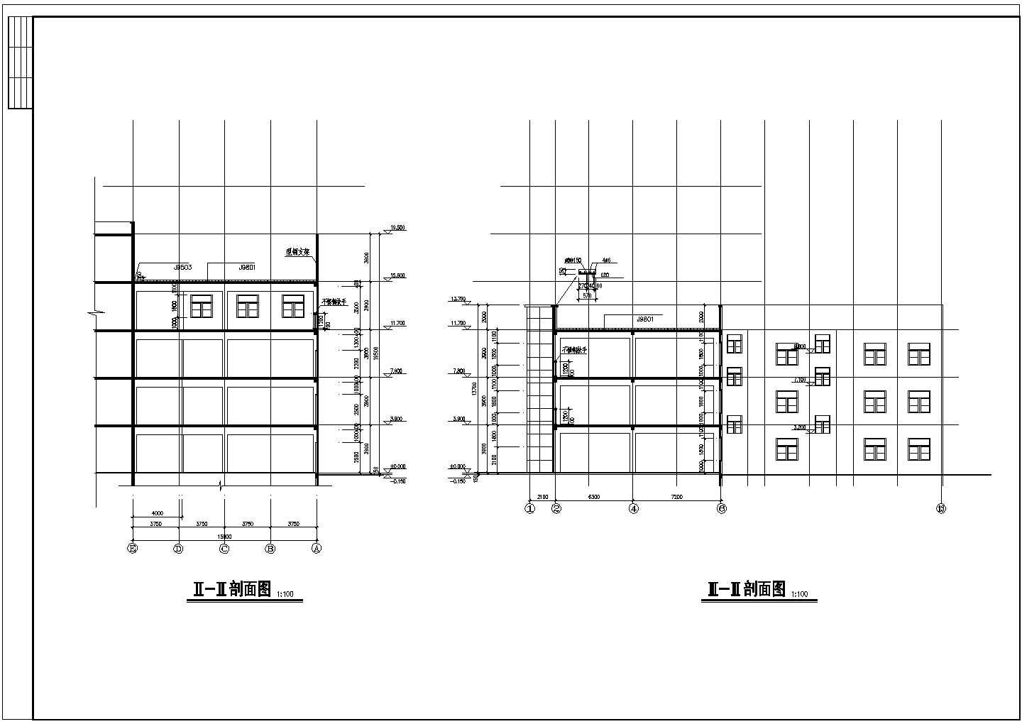 邓桥商业城施工及设计方案全套CAD图纸