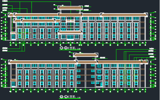 四层框架结构宾馆建筑设计施工图