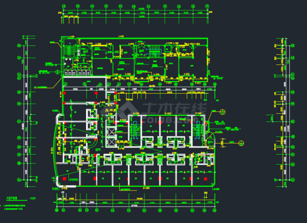 十三层框剪结构宾馆建筑CAD施工图-图二