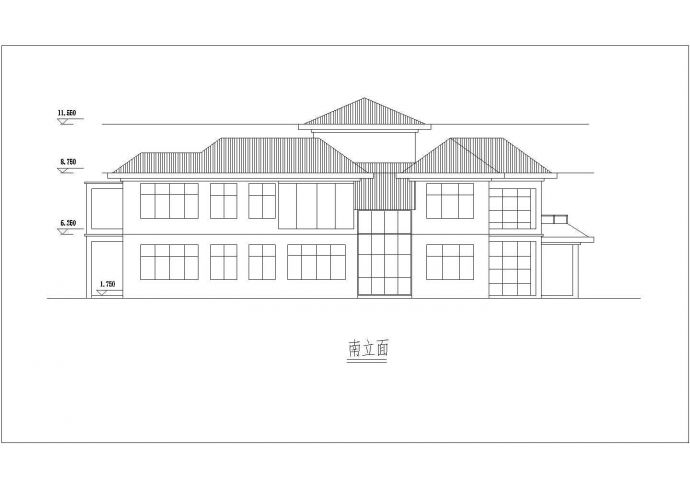 某两层和三层独栋坡屋顶别墅建筑设计图_图1