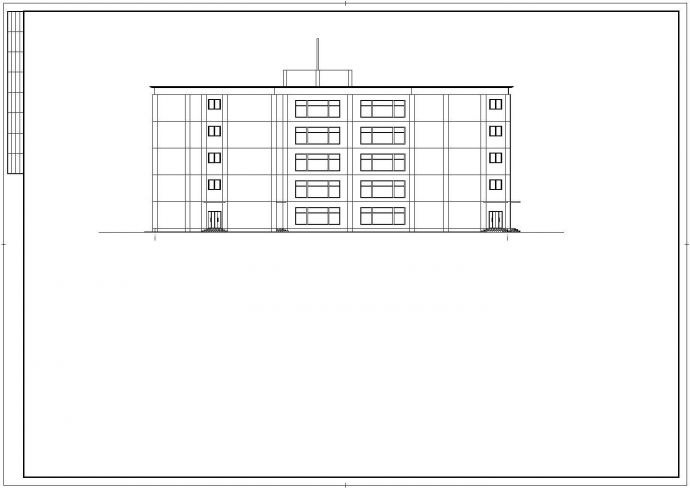 某框架结构教学楼cad施工设计图纸_图1