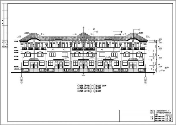 金碧骏鸿花园低密度住宅建筑设计CAD施工图-图二