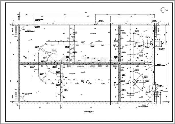 某门式和框架结合钢结构厂房设计施工图-图二