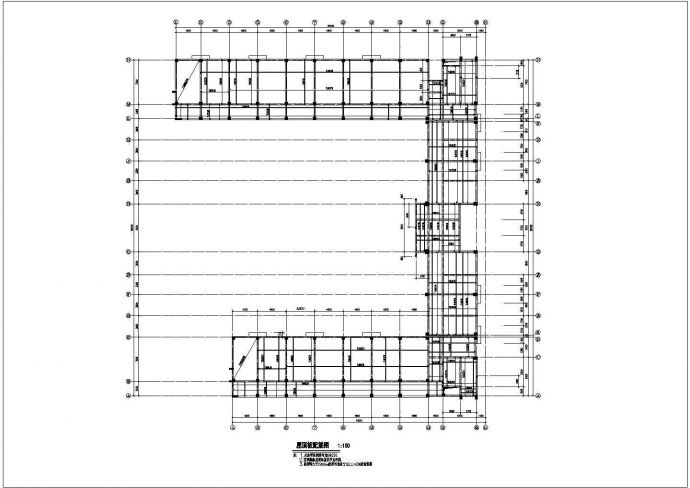 某地多层框架大跨度厂房建筑结构施工图_图1
