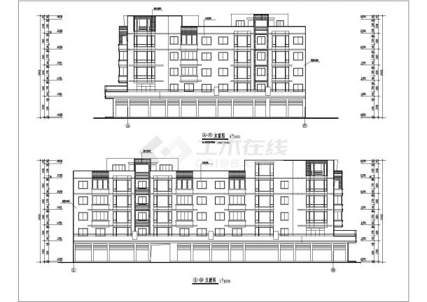 某地区经典型住宅楼建筑设计CAD施工图纸-图一