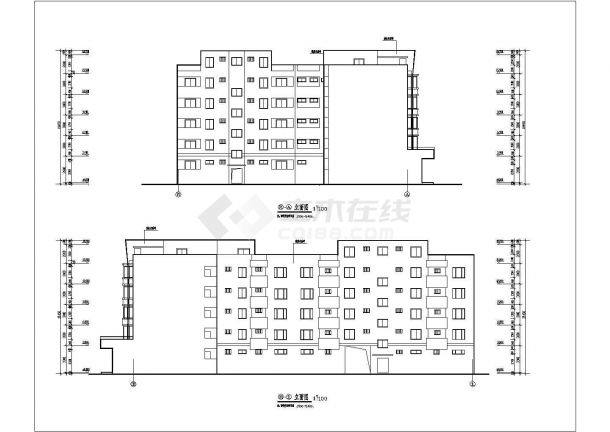 某地区经典型住宅楼建筑设计CAD施工图纸-图二