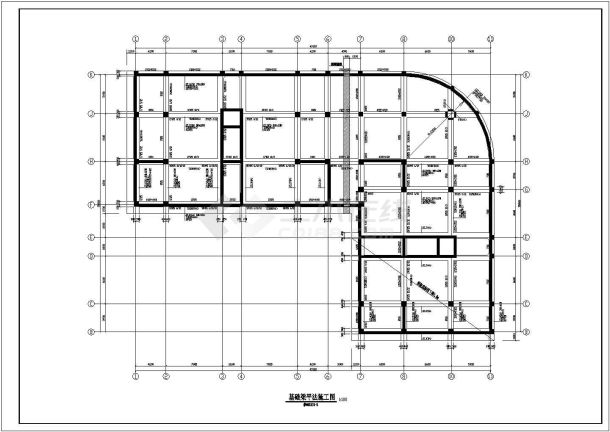 框架剪力墙结构商业综合楼建筑详细施工程图-图二