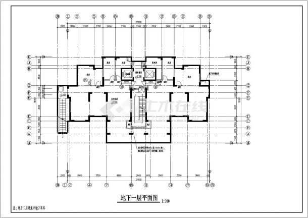 某地二十五层剪力墙机构住宅建筑设计施工图纸-图一