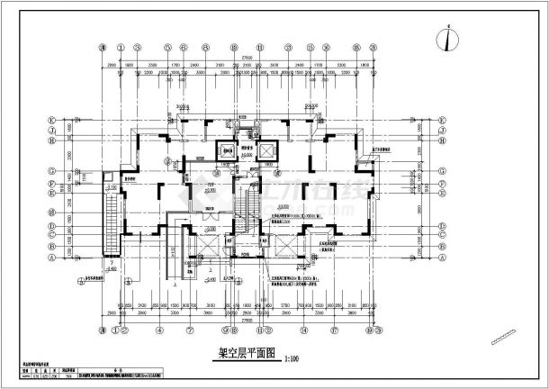 某地二十五层剪力墙机构住宅建筑设计施工图纸-图二