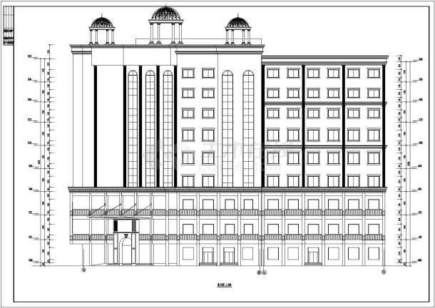 9层三星级大酒店建筑设计施工图纸-图二