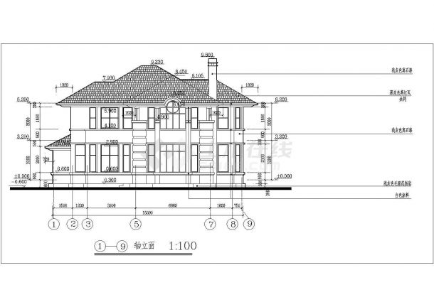 南京某区精致的别墅建筑设计CAD施工图-图一