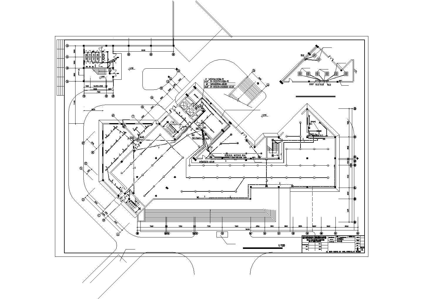 某地区办公大楼电气CAD施工图纸