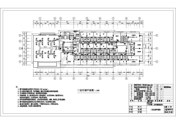 八层综合商务大楼楼空调系统设计cad施工图-图一
