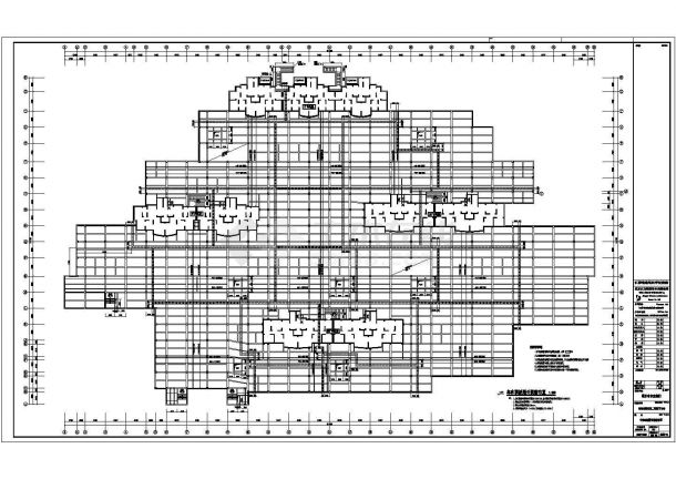 临沂市大面积地下室车库结构施工图-图二