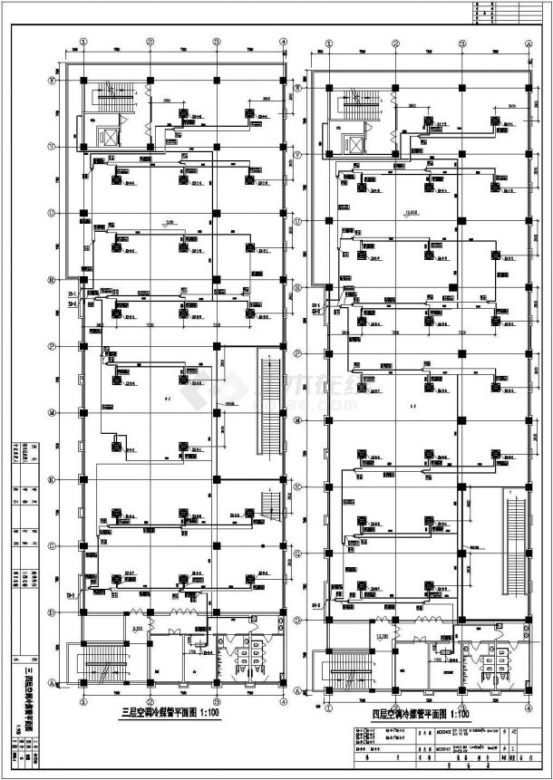 某科技大学科技楼多联机系统设计cad施工图-图二