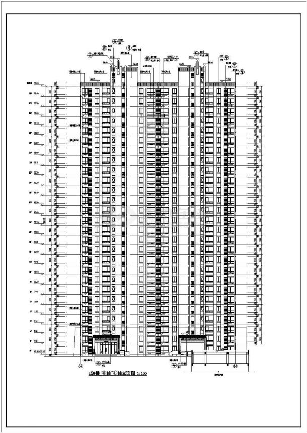 某地31层剪力墙结构塔式商住楼建筑设计施工图纸-图一
