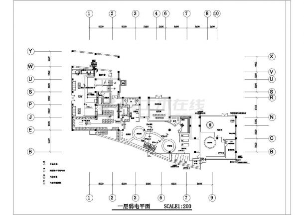 某地区大型休闲会所电气竣工施工设计图-图二