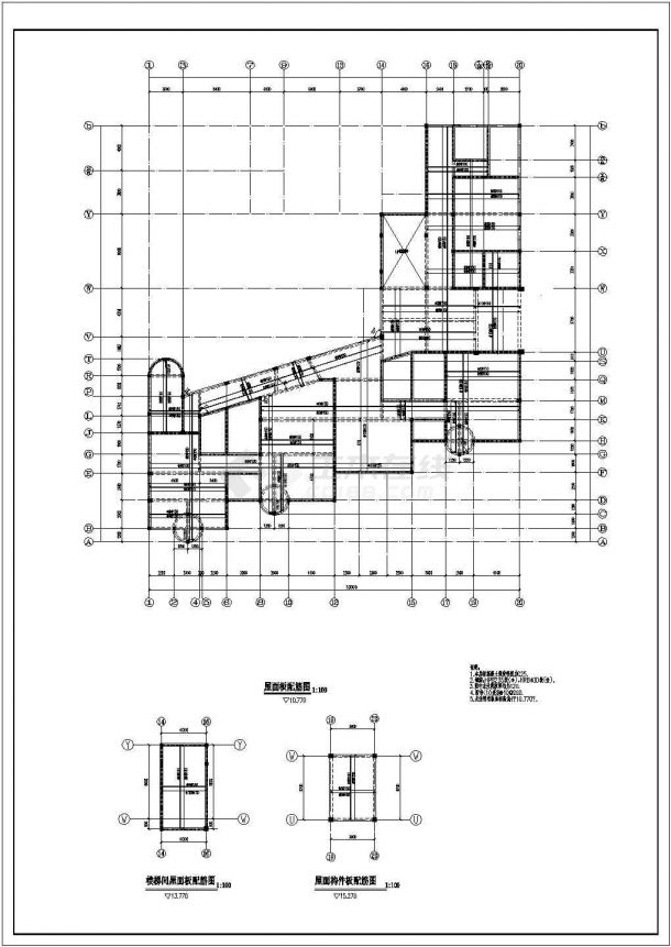 某地三层砖混结构幼儿园结构施工图-图二