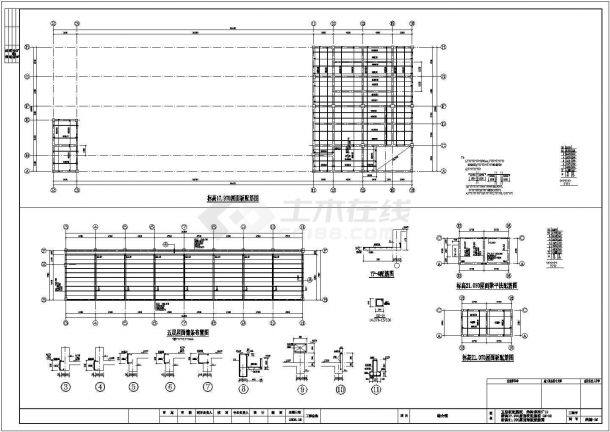 江山五层框架结构教学楼结构设计施工图纸-图二