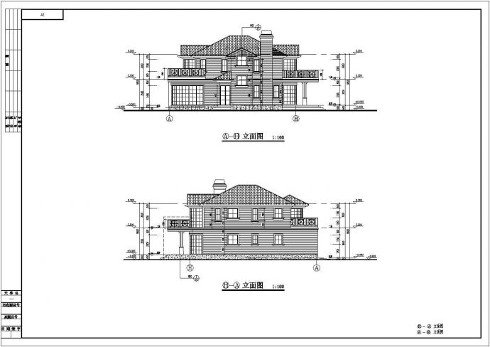 某地二层砖混结构别墅建筑设计施工图_图1